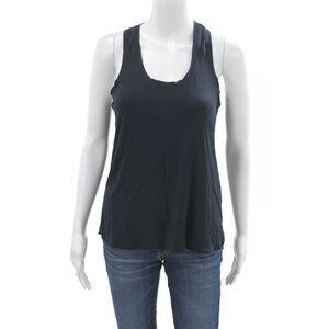 Splits 59 Womens Black Scoop Neck Basic Tank Sleeveless Viscose Size S